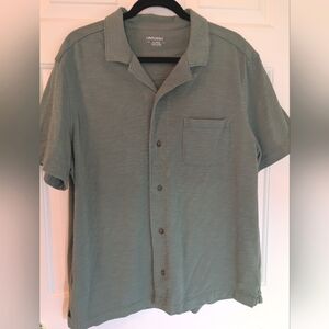 Untuckit Green Sapori Camp Collar Cotton Shirt Xtra Large